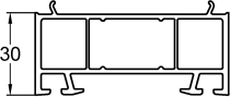 Профиль расширителя 30  мм (70 рама)