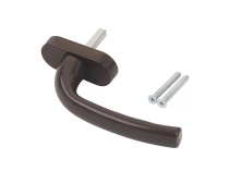 Ручка оконная алюминиевая, коричневая