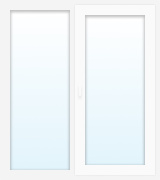 Окно ПВХ 2-секция Grain 58мм с/п32 Internika п/о